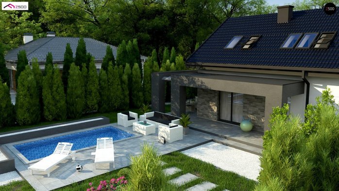 Проект дома U382 - 6 С мансардным этажом дома в Киеве