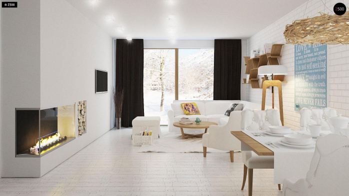 Проект дома U131 - 4 Одноэтажные дома в Киеве