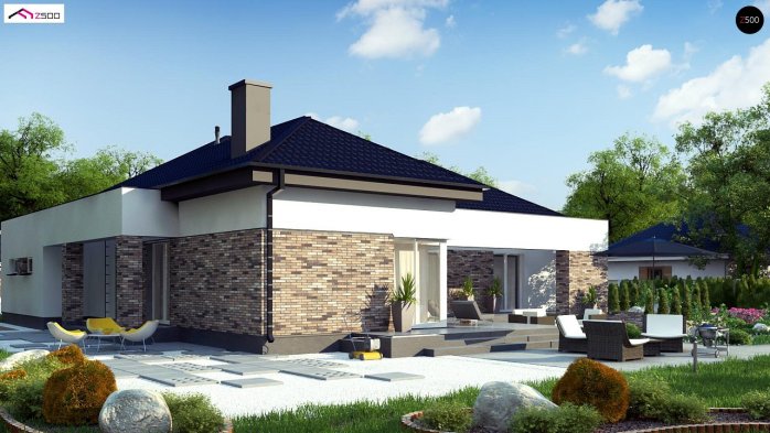 Проект дома U277 - 3 Одноэтажные дома в Киеве