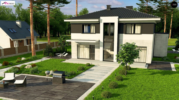 Проект дома Ux62 A - 4 Двухэтажные дома в Киеве