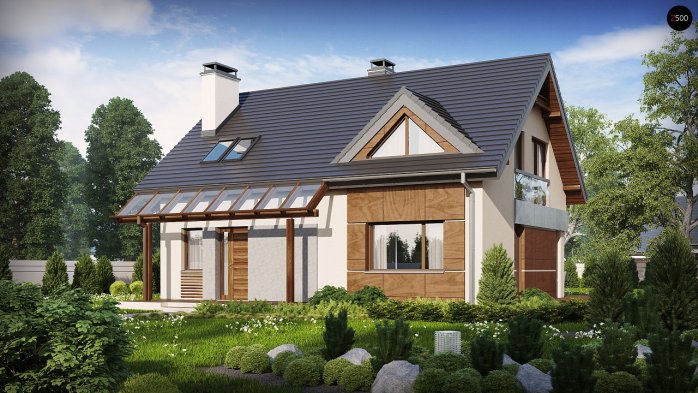 Проект дома U89 - 2 С мансардным этажом дома в Киеве