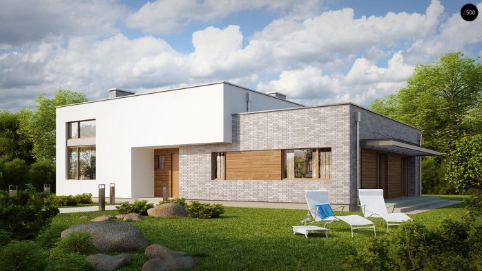 Проект дома Ux34 - 1 Одноэтажные дома в Киеве