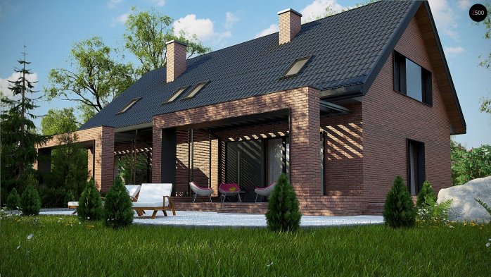 Проект дома U351 - 7 С мансардным этажом дома в Киеве