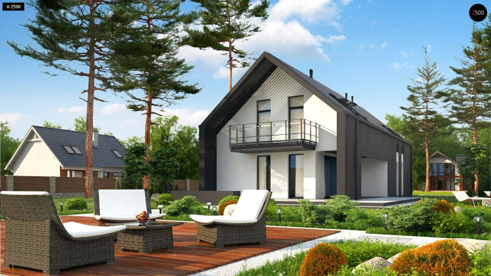 Проект дома U393 - 4 С мансардным этажом дома в Киеве