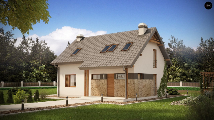 Проект дома U225 - 1 С мансардным этажом дома в Киеве