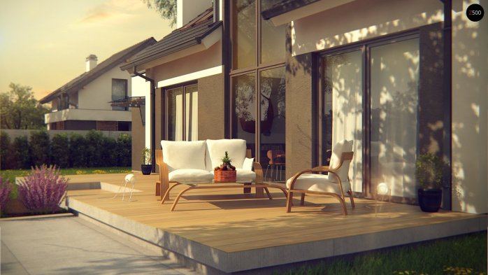 Проект дома U266 - 4 С мансардным этажом дома в Киеве