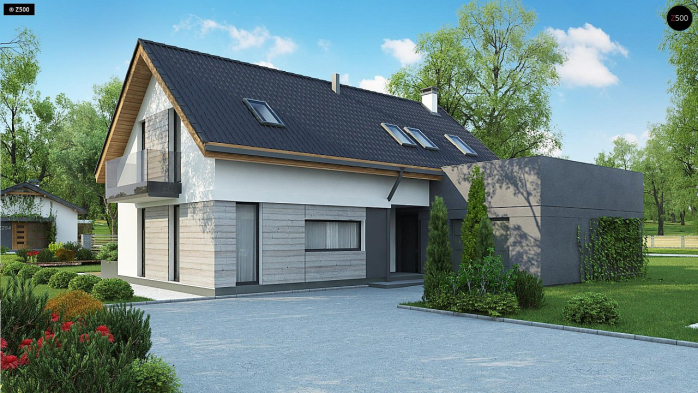 Проект дома U370 - 6 С мансардным этажом дома в Киеве