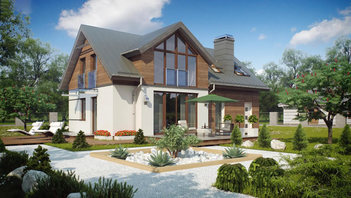 Проект дома U226 el - 2 С мансардным этажом дома в Киеве