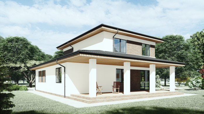 Проєкт будинку DBT 290 - Двоповерхові дома у Києві