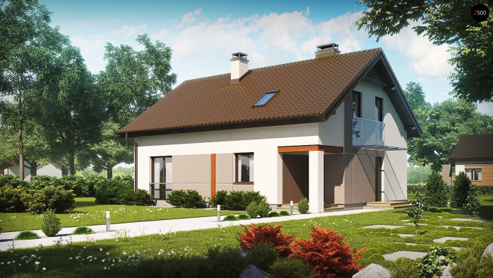 Проект дома U228 - 1 С мансардным этажом дома в Киеве