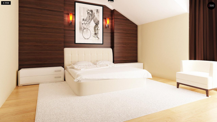 Проект дома Ub7 - 9 С мансардным этажом дома в Киеве