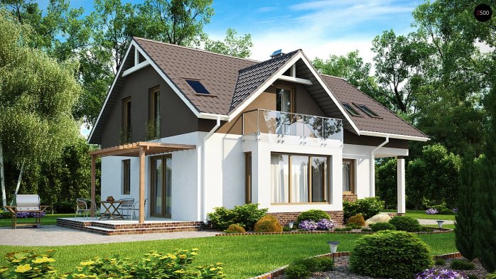 Проект дома U128 - 2 С мансардным этажом дома в Киеве