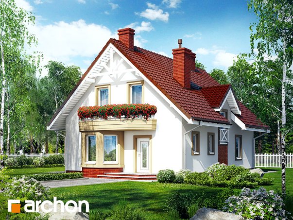 Проект дома Дом под фисташковым деревом вер.2 - 1 С мансардным этажом дома в Киеве