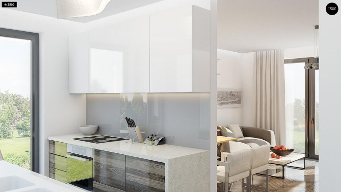 Проєкт будинку U229 - З мансардним поверхом дома у Києві