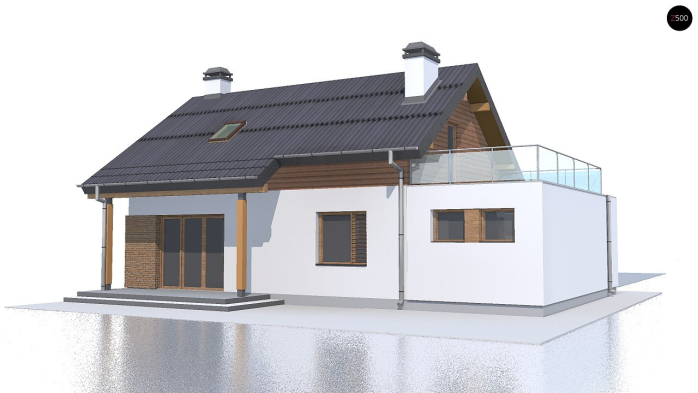 Проект дома U210 GLt - 2 С мансардным этажом дома в Киеве