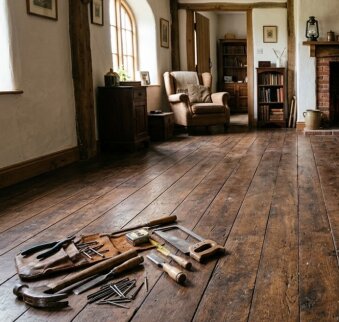 Старый деревянный пол: что делать и как обновить покрытие