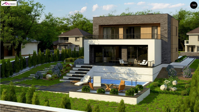 Проект дома Ux155 - 3 Двухэтажные дома в Киеве