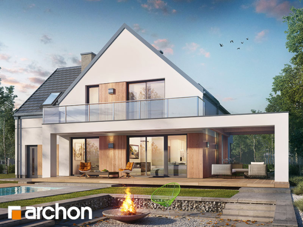 Проект дома Дом в аморфах - 1 С мансардным этажом дома в Киеве