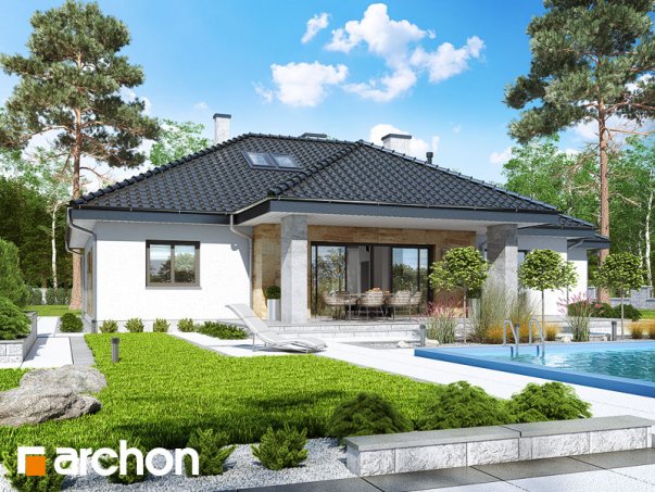 Проект дома Дом в акебиях 5 - 1 С мансардным этажом дома в Киеве