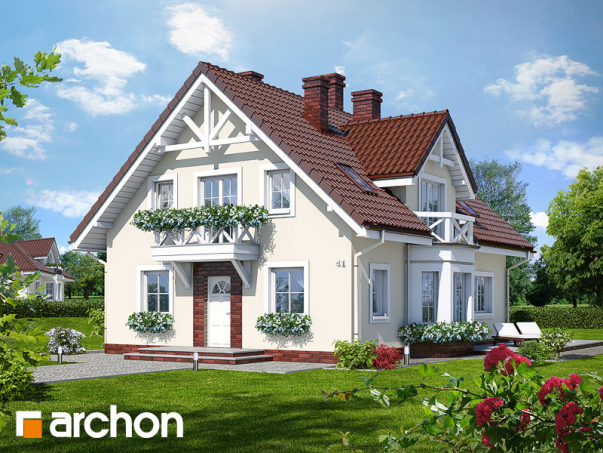 Проект дома Дом под калиной вер.2 - 1 С мансардным этажом дома в Киеве