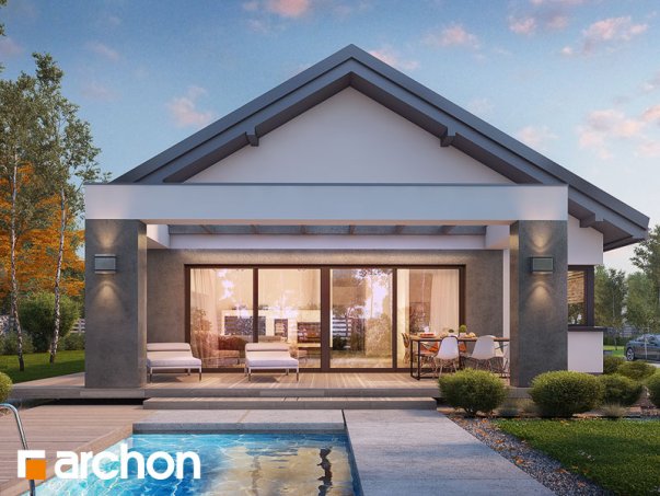 Проект дома Дом в пеперомиях 2 - 1 Одноэтажные дома в Киеве