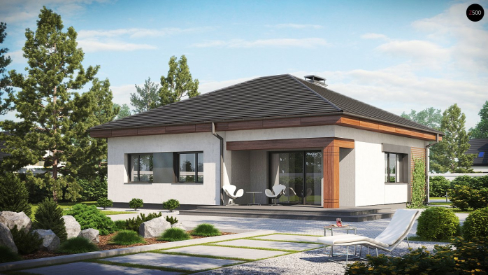 Проект дома U273 - 2 Одноэтажные дома в Киеве