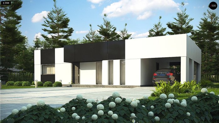 Проект дома Ux150 - 4 Одноэтажные дома в Киеве