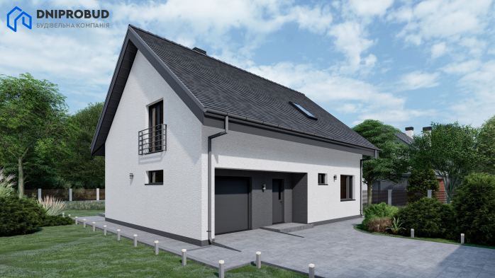 Проект дома Db 27 - 1 С мансардным этажом дома в Киеве