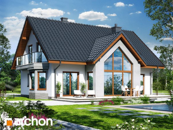 Проект дома Дом в мелиссе вер.2 - 1 С мансардным этажом дома в Киеве