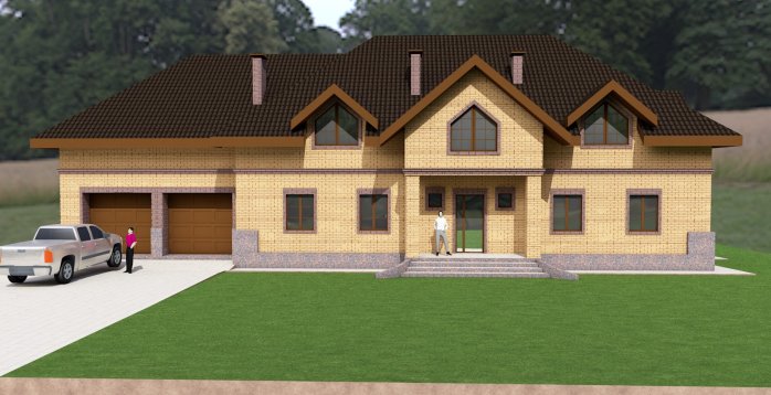 Проект дома Db 2 - 3 С мансардным этажом дома в Киеве