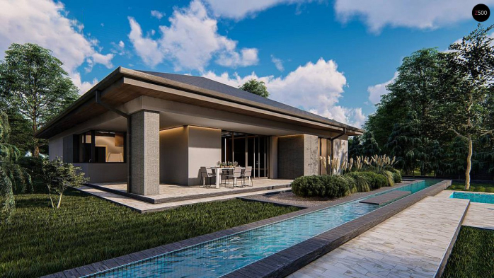 Проект дома U412 - 1 Одноэтажные дома в Киеве