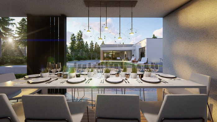 Проект дома Ua1 - 6 Одноэтажные дома в Киеве