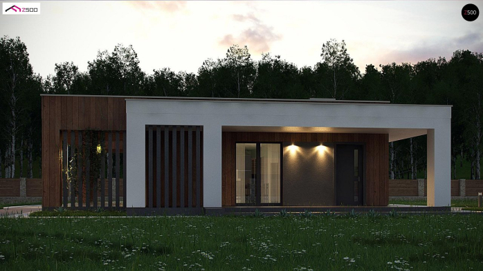 Проект дома Ux76 D - 2 Одноэтажные дома в Киеве