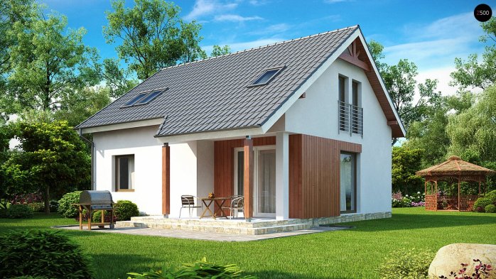 Проект дома U75 - 1 С мансардным этажом дома в Киеве