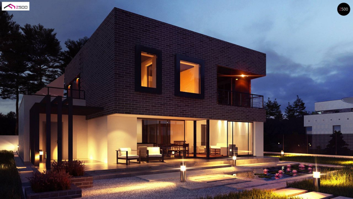 Проект дома Ux255 - 3 Двухэтажные дома в Киеве