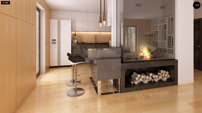 Проект дома Ux40 - 7 С мансардным этажом дома в Киеве