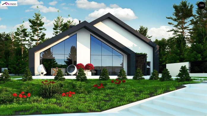 Проект дома Ux250 - 4 С мансардным этажом дома в Киеве