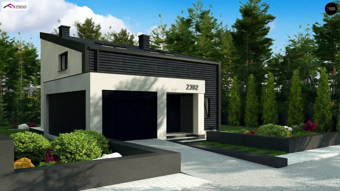 Проєкт будинку U392 - З мансардним поверхом дома у Києві