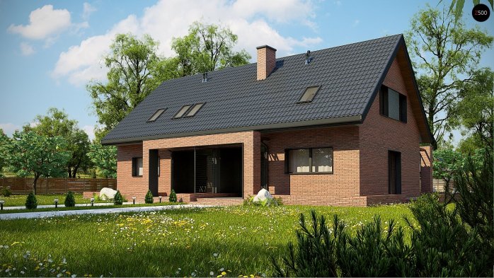 Проект дома U351 - 4 С мансардным этажом дома в Киеве