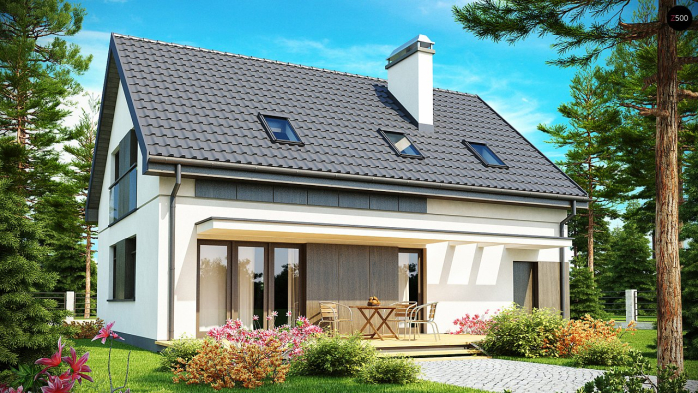 Проект дома U183 - 1 С мансардным этажом дома в Киеве