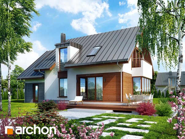 Проект дома Дом в кардамоне 2 вер.2 - 2 С мансардным этажом дома в Киеве