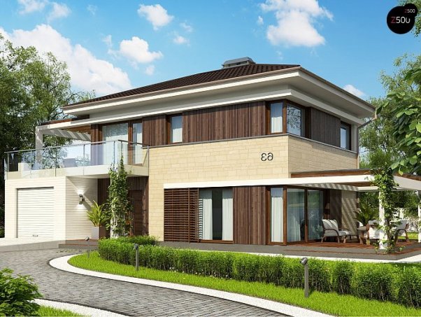 Проект дома Ux63 C - 1 Двухэтажные дома в Киеве