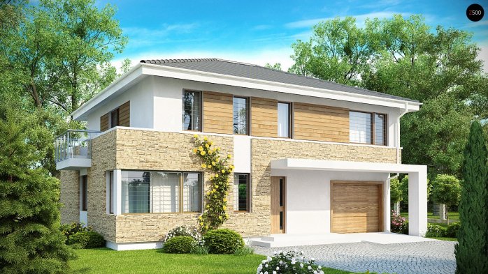 Проект дома Ux29 - 1 Двухэтажные дома в Киеве