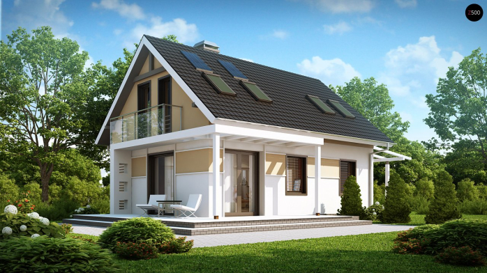 Проект дома U216 - 1 С мансардным этажом дома в Киеве