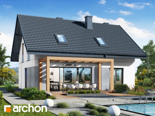 Проект дома Дом в рубеллах - 2 С мансардным этажом дома в Киеве