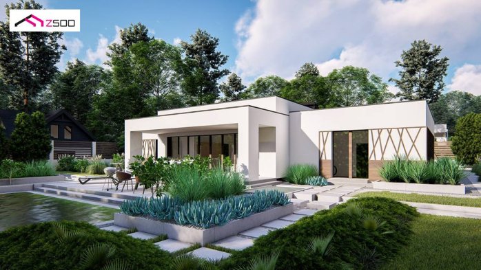 Проект дома Ux169 - 3 Одноэтажные дома в Киеве