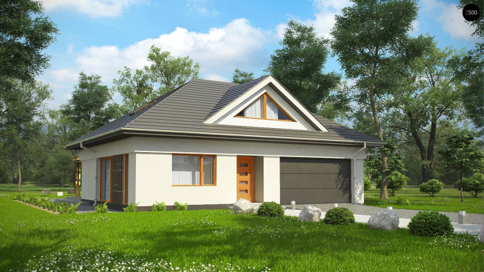 Проект дома U306 - 1 С мансардным этажом дома в Киеве