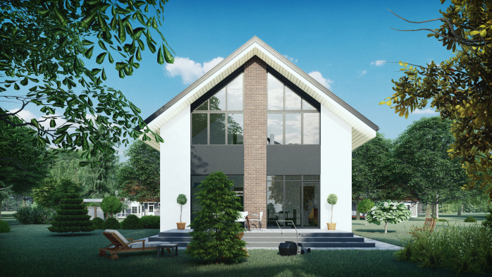 Проект дома DBT 328 - 8 С мансардным этажом дома в Киеве