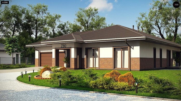 Проект дома U80 A - 1 Одноэтажные дома в Киеве