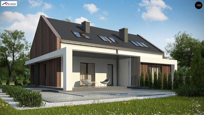 Проект дома U346 - 5 С мансардным этажом дома в Киеве